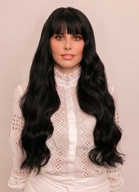 24 inch Ultimate Volume Clip in Hair Extensions #1 Jet Black