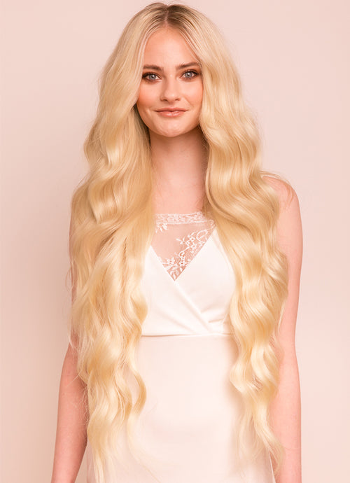 30 inch Ultimate Volume Clip in Hair Extensions #60 Light Blonde
