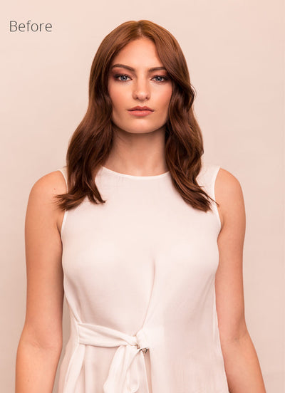 22 inch Invisible Wire Hair Extensions in #4 Medium Brown