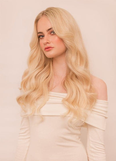 20 inch Deluxe Clip in Hair Extensions #60 Light Blonde