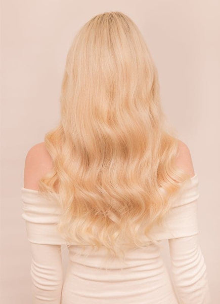 20 inch Deluxe Clip in Hair Extensions #60 Light Blonde