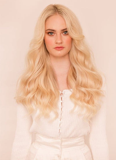 20 inch Remy Tape Hair Extensions #60 Light Blonde