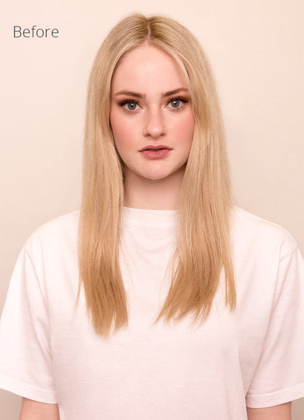 22 inch Invisible Wire Hair Extensions in #60 Light Blonde