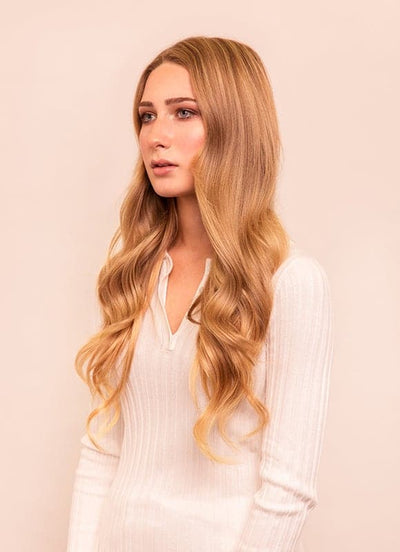 20 inch Deluxe Clip in Hair Extensions #16 Light Golden Blonde