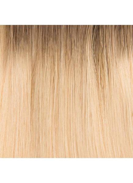 20 inch Remy Tape Hair Extensions Medium Ash Brown to Light Blonde Ombre