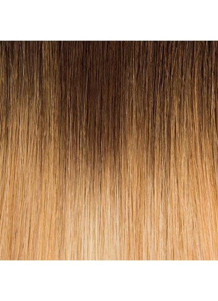 20 inch Remy Tape Hair Extensions Dark Brown to Honey Blonde & Light Blonde Ombre
