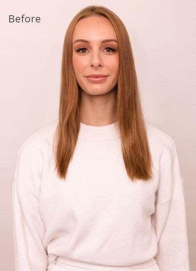 16 inch Full Volume Clip in Hair Extensions #6 Light Chestnut Brown