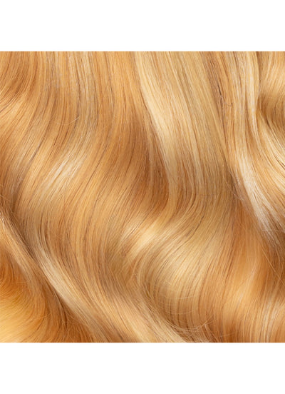 20 inch Deluxe Clip in Hair Extensions Light Blonde with Strawberry Blonde Highlights