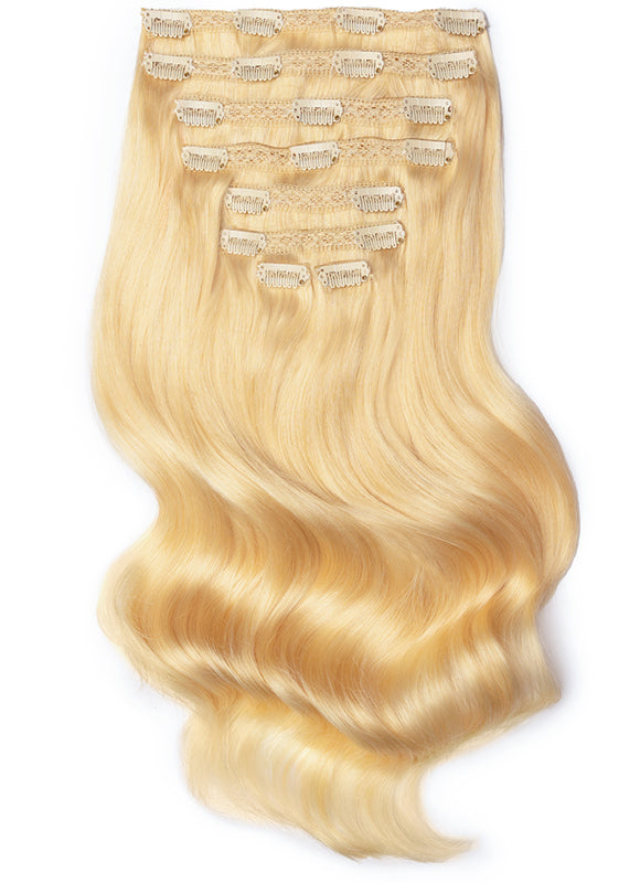 24 inch Ultimate Volume Clip in Hair Extensions  #60 Light Blonde