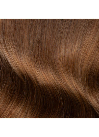 16 inch Full Volume Clip in Hair Extensions Dark to Medium Brown Ombre