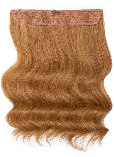16 inch Invisible Wire Hair Extensions in #8 Chestnut Brown
