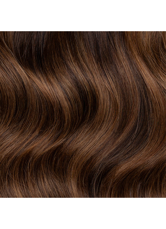 22 inch Invisible Wire Hair Extensions in Mocha & Medium Brown
