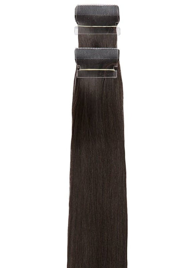 20 inch Remy Tape Hair Extensions #1B Natural Black