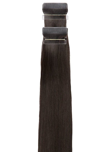 20 inch Remy Tape Hair Extensions #1B Natural Black