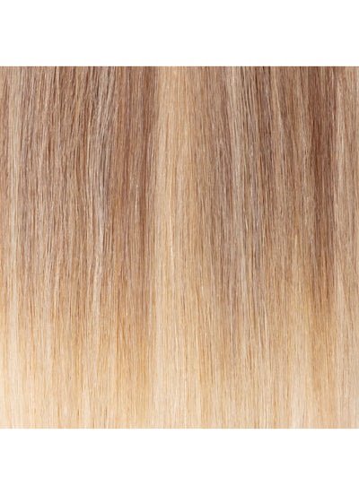 20 inch Remy Tape Hair Extensions Medium Ash Brown to Light Blonde Balayage