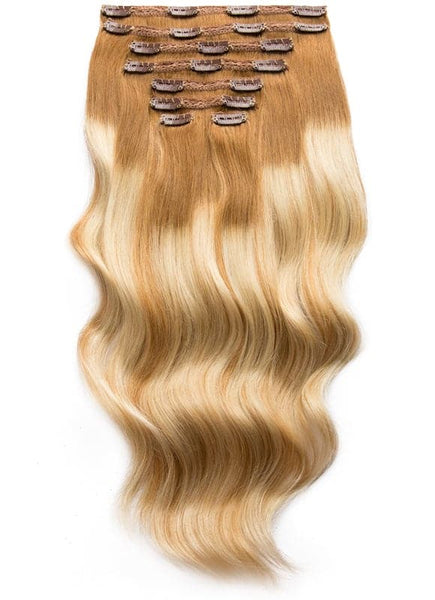 16 Inch Full Volume Clip in Hair Extensions T#08-08/60 Balayage