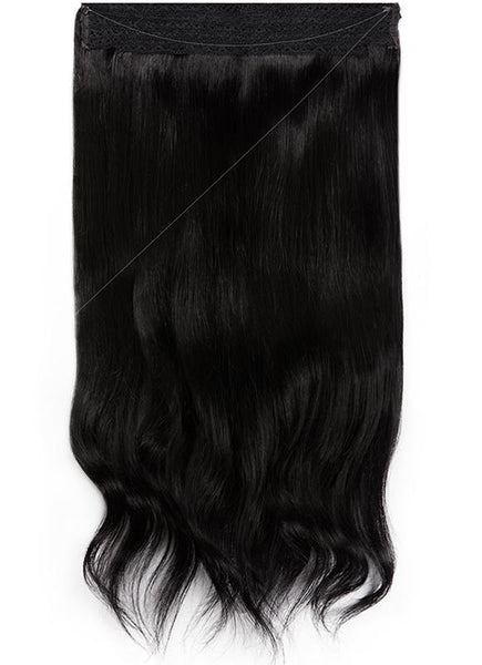22 Inch Invisible Wire Hair Extensions #1 Jet Black