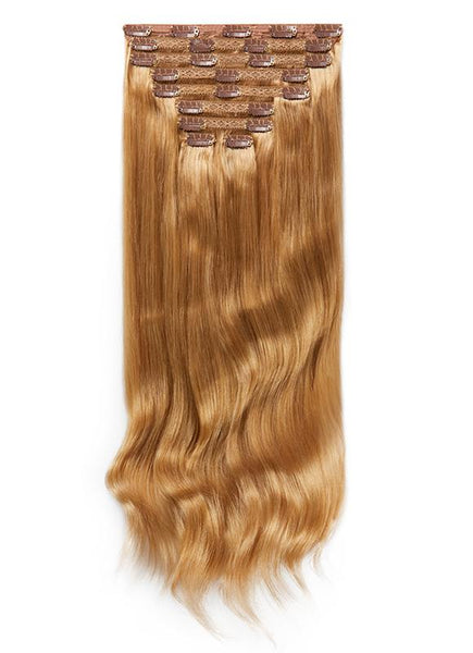 24 Inch Ultimate Volume Clip in Hair Extensions #18 Golden Blonde