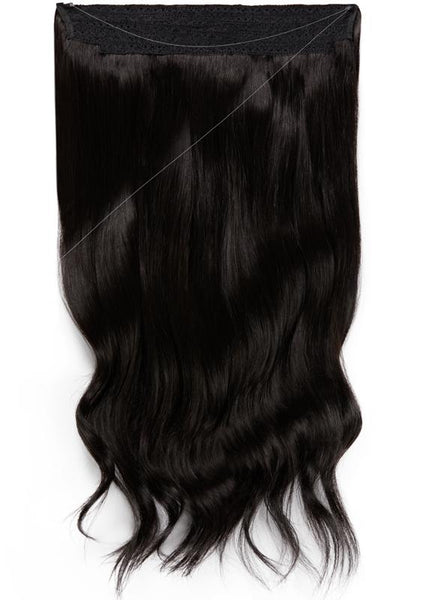 16 Inch Invisible Wire Hair Extensions #1B Natural Black