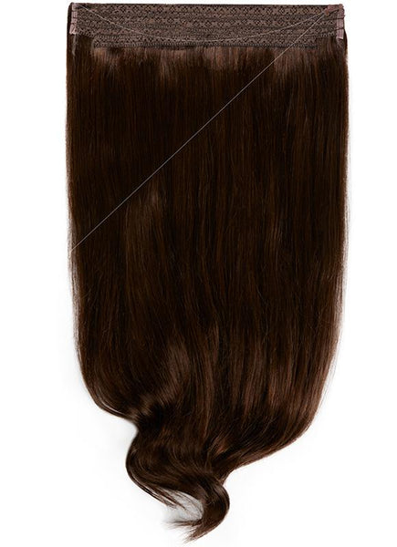 16 Inch Invisible Wire Hair Extensions #1C Mocha Brown