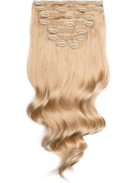 20 Inch Full Volume Clip in Hair Extensions #60A Light Ash Blonde