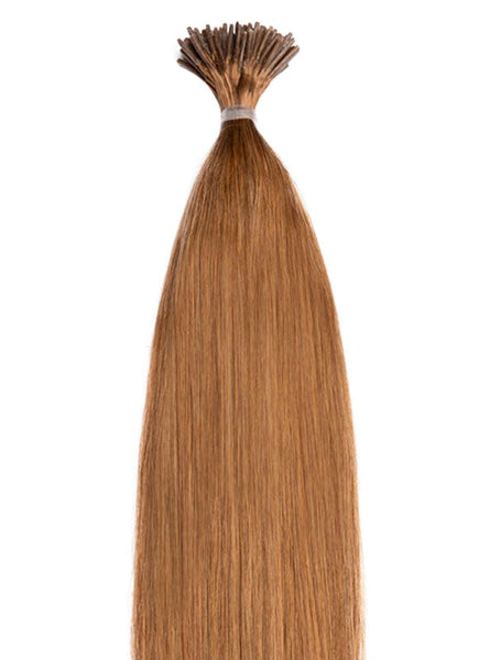 20 Inch Microbead Stick/ I-Tip Hair Extensions #6 Light Chestnut Brown