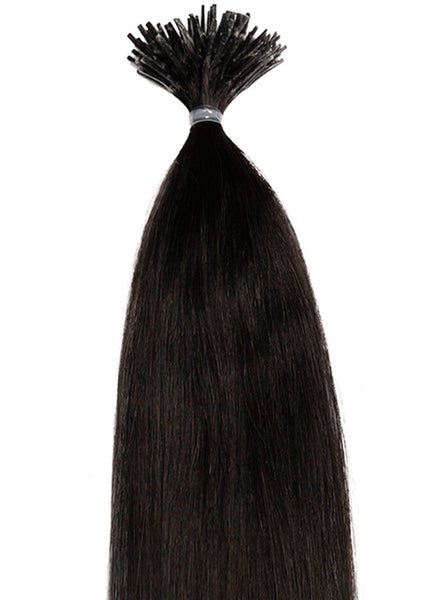 20 Inch Microbead Stick/ I-Tip Hair Extensions #1B Natural Black