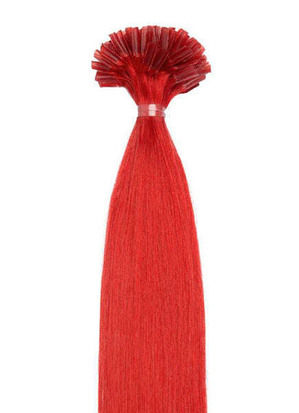 20 Inch Nail/ U-Tip Hair Extensions #Red