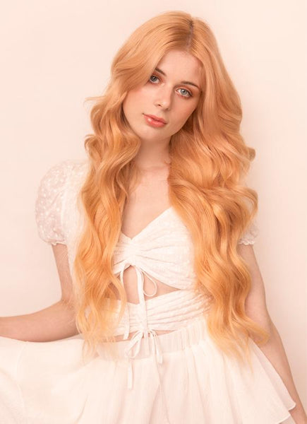 24 Inch Deluxe Clip in Hair Extensions #27 Strawberry Blonde