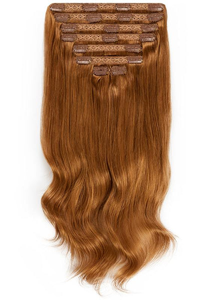 30 Inch Ultimate Volume Clip in Hair Extensions #6 Light Chestnut Brown
