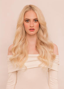 20 Inch Deluxe Clip in Hair Extensions #60 Light Blonde
