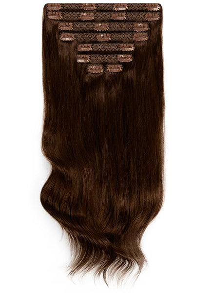 16 Inch Full Volume Clip in Hair Extensions #1C Mocha Brown