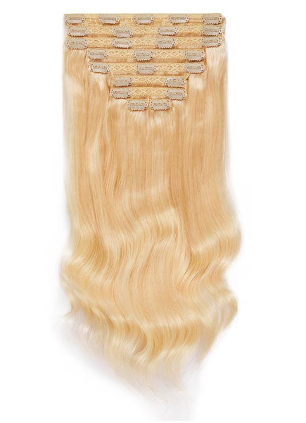 24 Inch Deluxe Clip in Hair Extensions #60 Light Blonde