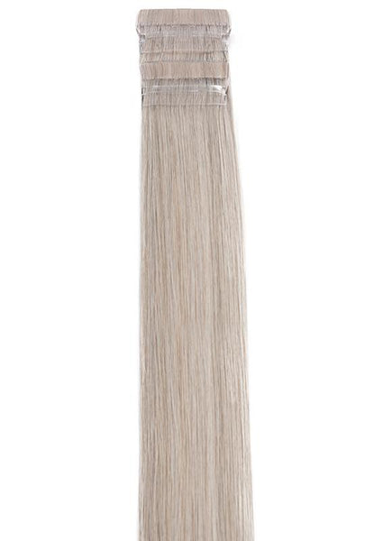 24 Inch Remy Tape Hair Extensions Silver