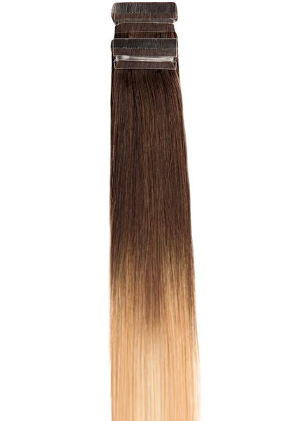 20 Inch Remy Tape Hair Extensions #T2/27+T2/60 Ombre