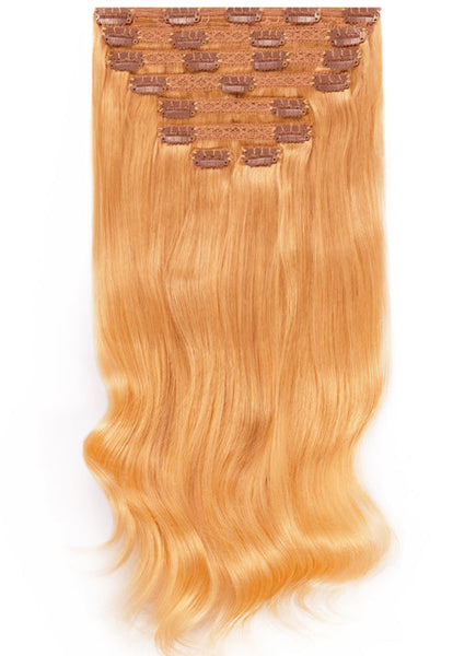 20 Inch Deluxe Clip in Hair Extensions #27 Strawberry Blonde