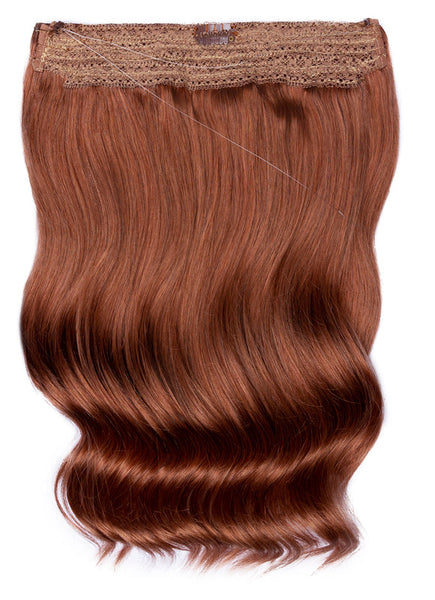 16 Inch Invisible Wire Hair Extensions #33 Dark Auburn