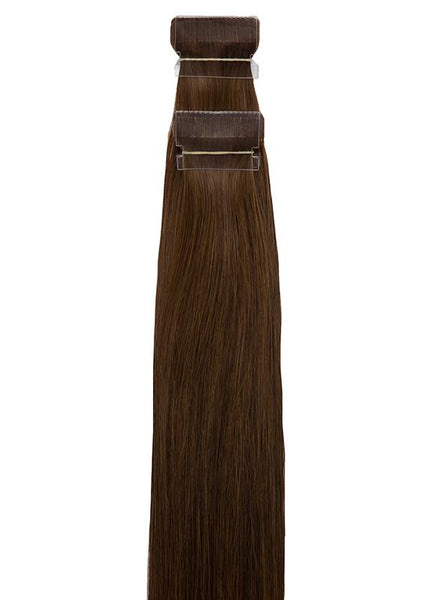 24 Inch Tape Hair Extensions #4 Medium Brown