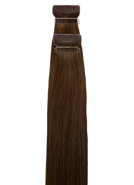 20 Inch Remy Tape Hair Extensions #4 Medium Brown